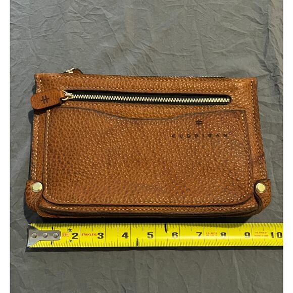 Cuddigan Heavy Full-Grain Leather Clutch Wallet Vintage Brown Bag - Picture 6 of 6